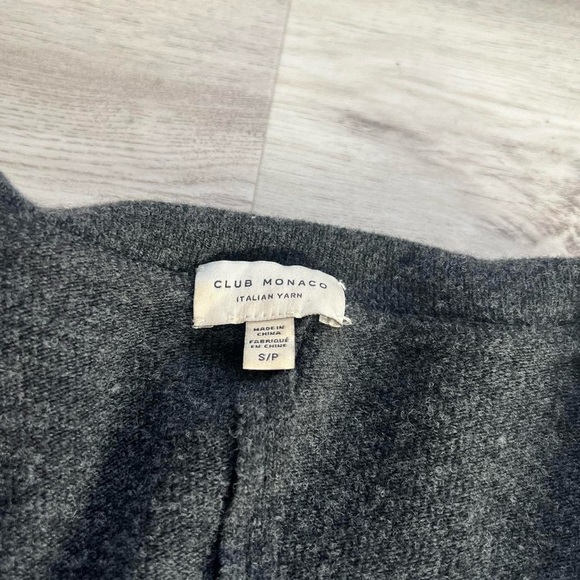Club Monaco merino wool charcoal cardigan blazer Sweater - Picture 2 of 6